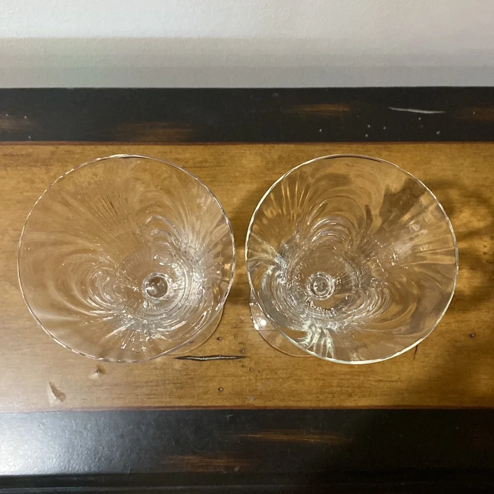 Vintage Cambridge Caprice Clear Crystal Wine Glasses - Set of 2! - Picture 2 of 4